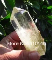 

free shipping long AAA NATURAL CITRINE SMOKY QUARTZ CRYSTAL POINT Healing