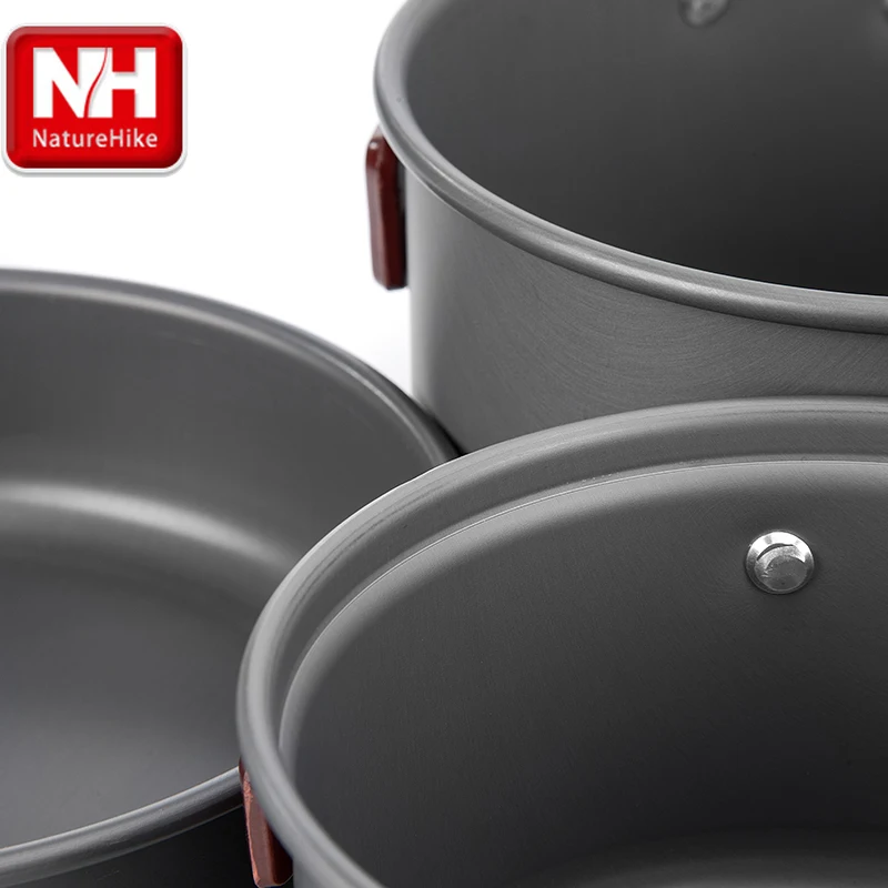 Naturehike 4 en 1 vajilla al aire libre Camping senderismo utensilios de cocina conjunto de Picnic para 2-3 personas NH15T203-G