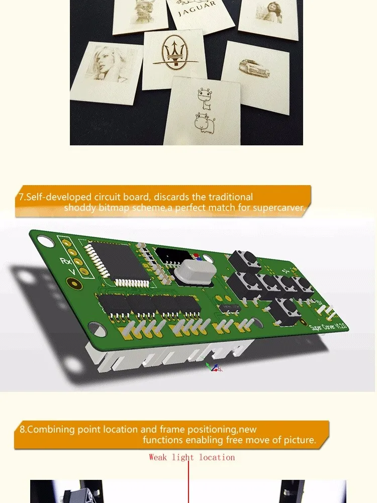 supercarver лазерной резьбы V2/500 МВт Мини DIY лазерная гравировка машины/IC Маркировки/лазерный принтер/резьба работу