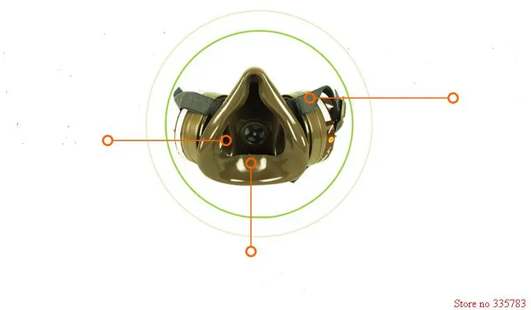 Иху, Юань Пэна респиратор, противогаз два-пот угольный фильтр маска краски пестицидов самовсасывания ядовитых газов Защитите маска