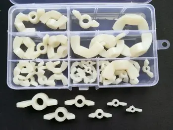 

50pcs M4 M5 M6 M8 M10 M12 Nylon Butterfly Type Nuts Claw Model Hand Tighten Nuts