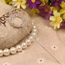 3 шт Прекрасный Diamante номер 6 Форма монограмные украшения на торт для свадьбы, дня рождения