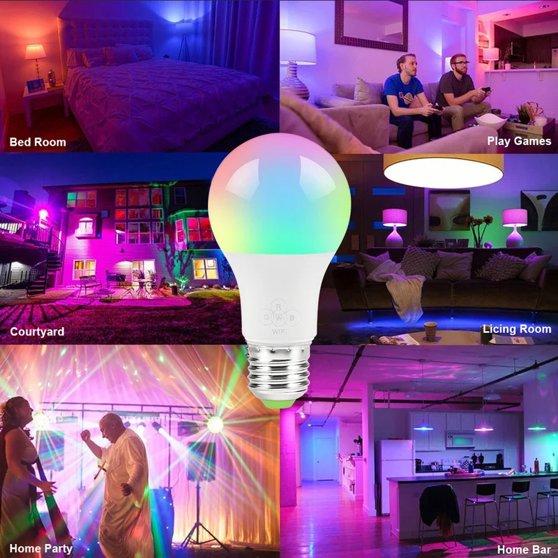 

Smart WiFi Light Bulb 4.5W 6.5W 11W RGB Magic Light Bulb Lamp Wake-Up Lights Compatible with Alexa and Google Assistant Home