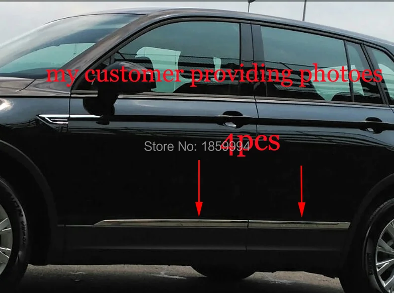 Для 2018 2019 2020 VW tiguan mk2 корпус автомобильной двери Боковой защитный Декор Задняя