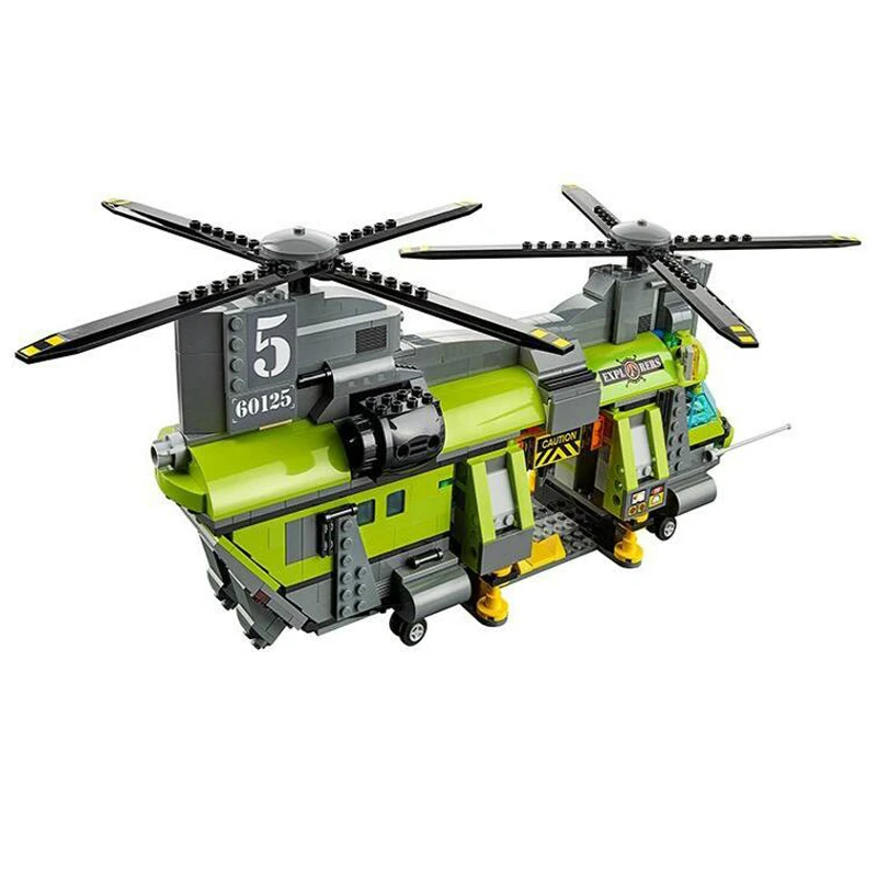 1325pcs 10642 City Legoings Volcano Heavy-lift Helicopter Base Construction Assembly Building Blocks Bricks Toy Compatible 60125 1325pcs 10642 City Legoings Volcano Heavy-lift Helicopter Base Construction Assembly Building Blocks Bricks Toy Compatible 60125