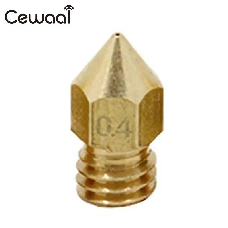 

Cewaal 1.75MM 3D Printer Parts Consumables Brass MK8 Extruder Pointed Copper Nozzle 0.2MM 0.3MM 0.4MM 3d printers parts