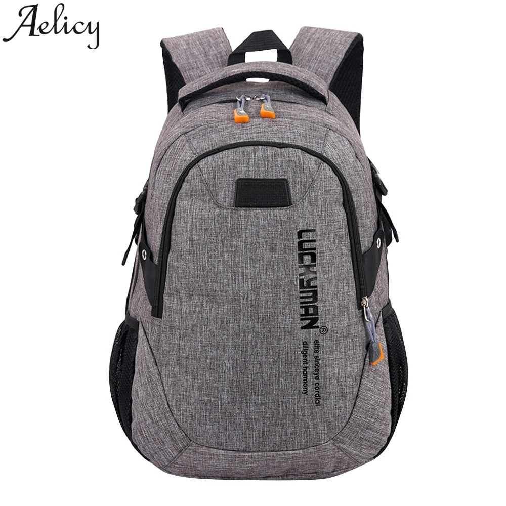 Aelicy, модный унисекс рюкзак для ноутбука, сумка через плечо для мужчин, школьный ранец, Женская холщовая дорожная сумка, органайзер, сумки для школьников и студентов