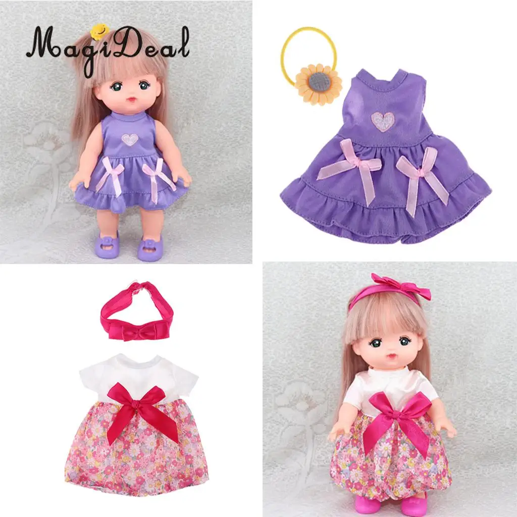2pcs Handmade Fashion Dress Clothes Accessories for 25cm Mellchan Girl Dolls Accessories