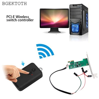 

BGEKTOTH Mini PCI-e Desktop PC Remote Controller 20m Wireless Restart Switch Turn On/OFF For Desktop Computer DN001