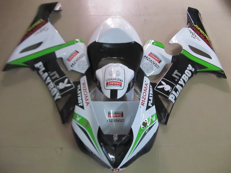 Комплект обтекателей на заказ для KAWASAKI Ninja ZX6R 636 05 06 ZX 6R 2005 2006 zx6r белый черный