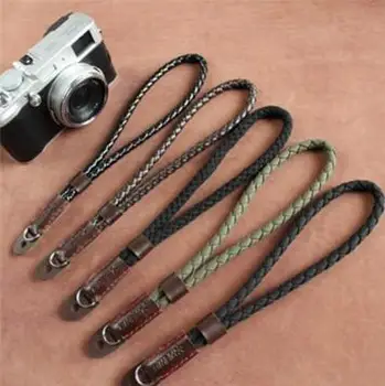 

Foleto 10pcs New fashion Vintage canvas PU Leather Organization Camera hand strap for DSRL Handmade Army green free shipping