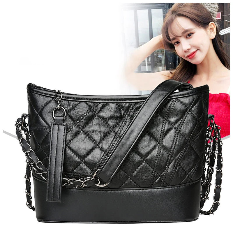 

Luxury Genuine Leather Handbag Ladies Sheepskin Messenger Bags Women's Shoulder Bags for Women 2018 Chain Bolsas Sac A Main