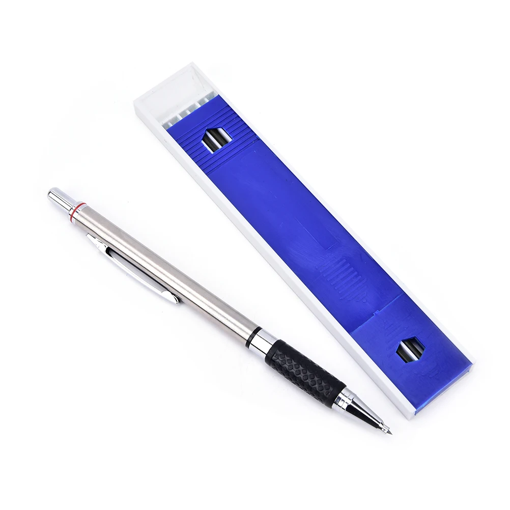1Set 2.0mm 2B Lead Holders Automatic Mechanical Pencil 12 Leads Refills For School And Office Stationery