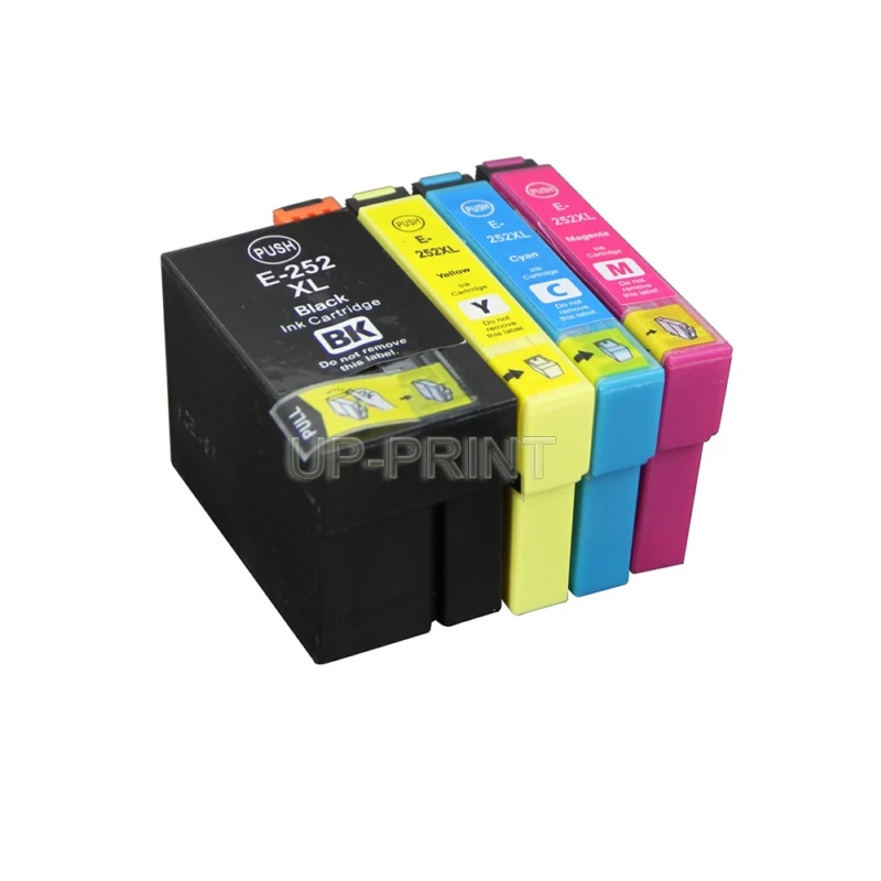 До 4 шт. чернильный картридж 252XL T2521 совместимый с Epson анализатором WF7620 WF7610 WF3640 WF3620