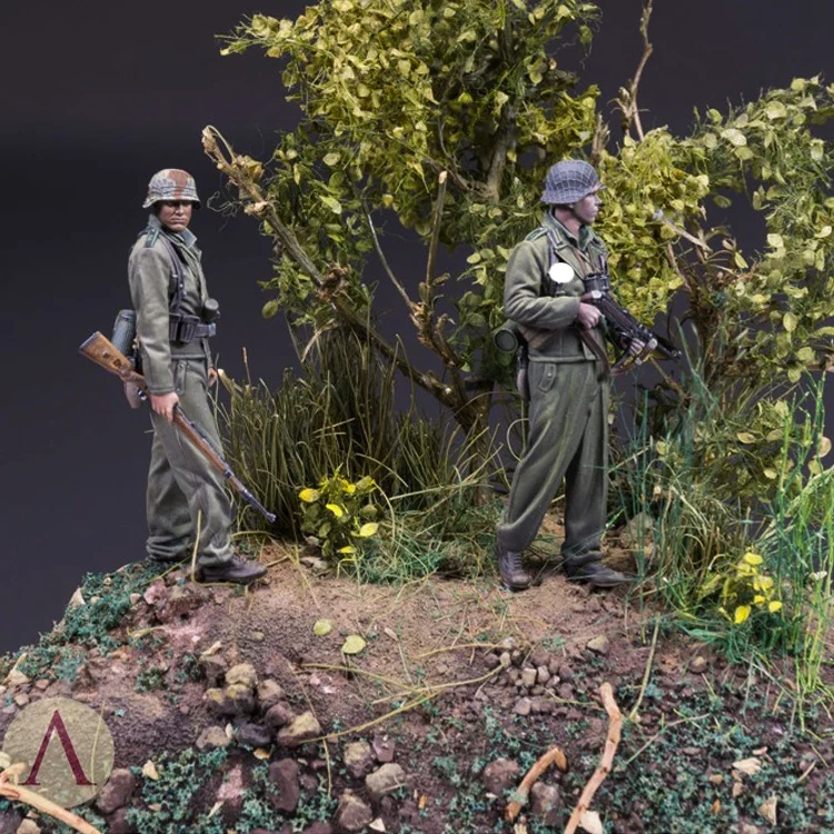 1/35 г. 2 фигурки полимерная модель soldier GK предмет Второй мировой войны в