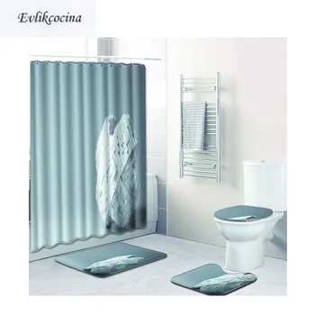 

Free Shipping 4pcs X Stone Banyo Paspas Bathroom Carpet U Type Toilet Bath Mat Set Nonslip Pad Tapis Salle De Bain Alfombra Bano