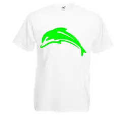 Подлинная премиум фрукты Loom Friendly Дельфин логотип и футболка Цвет Opt Прохладный повседневное гордость футболка для мужчин унисекс Мода