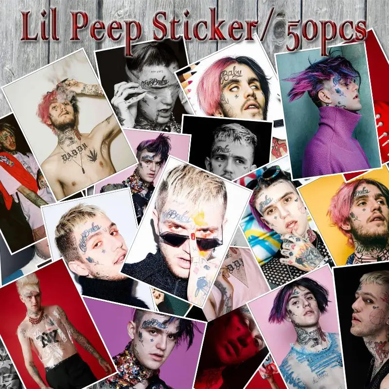 25 шт./лот граффити рок музыка наклейка рок певец Lil Peep наклейка для ноутбука багаж скейтборд водонепроницаемый ПВХ DIY игрушка наклейка