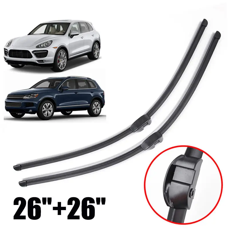 Pair LHD Front Windshield Wiper Blades Fit For Porsche Cayenne VW