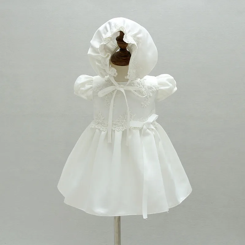 

Baby Girl Birthday Outfits Infant Party Dresses With hat For Baptism 2019 Newborn Christening Gown Toddler Girls Clothes