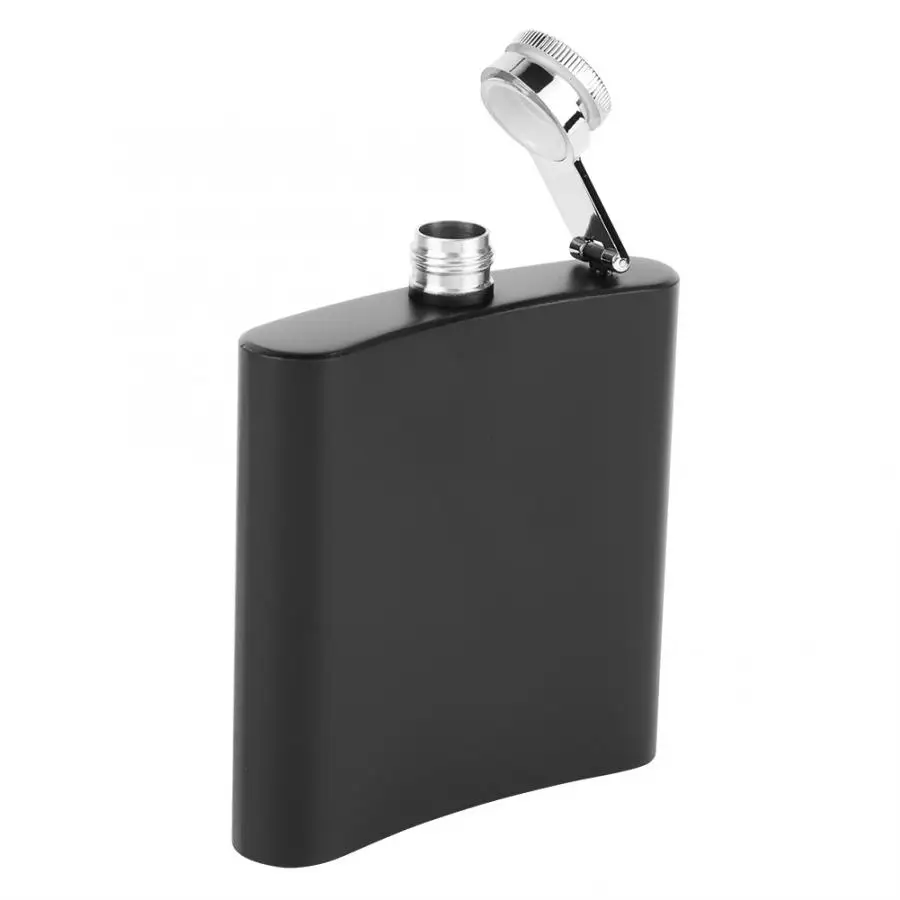 

Elegant Flask Bottle Black High Quality Portable Stainless Steel U-shaped Alcohol Whiskey Flask Bottle