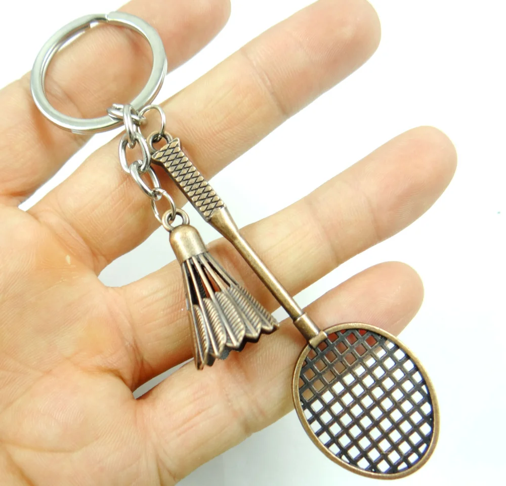 

5PCS Fashion Creative Key Chain Ring Keyring alloy Keychain racket Pendant Gift Tool Men Car Accessories Free Shipping
