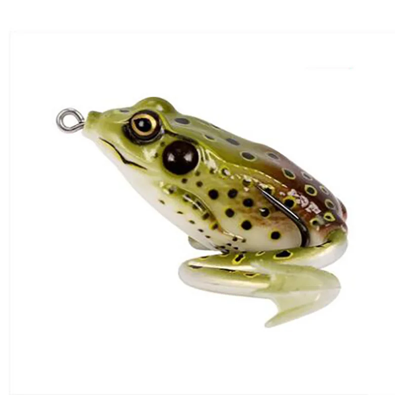 Soft tube plastic fishing lures frog lure treble hooks Topwater ray