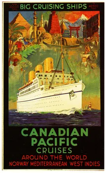 

Vintage Advertising Poster Canadian Pacific Cuises Classic Canvas Paintings Vintage Wall Posters Stickers Home Decor Gift