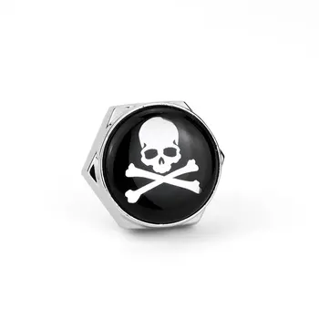 

4PCS Car Stickers Poison Emblem Skull Car License Plate Bolts with Gasket For Volkswagen Stylish Alloy Car Accessory Refitting