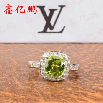 

925 sterling silver with natural olive stone ring
