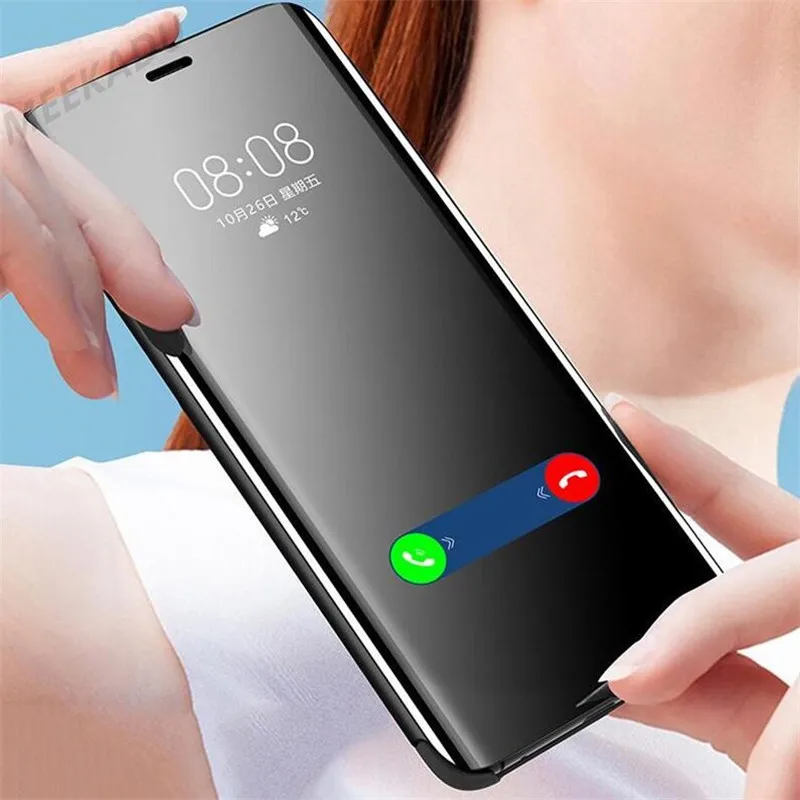 Смарт-Зеркало чехол для телефона для samsung Galaxy S10 S8 S9 плюс S7 S6 край флип чехол для samsung J3 J4 J5 J7 2017 A3 A5 A6 A7 A8 крышка