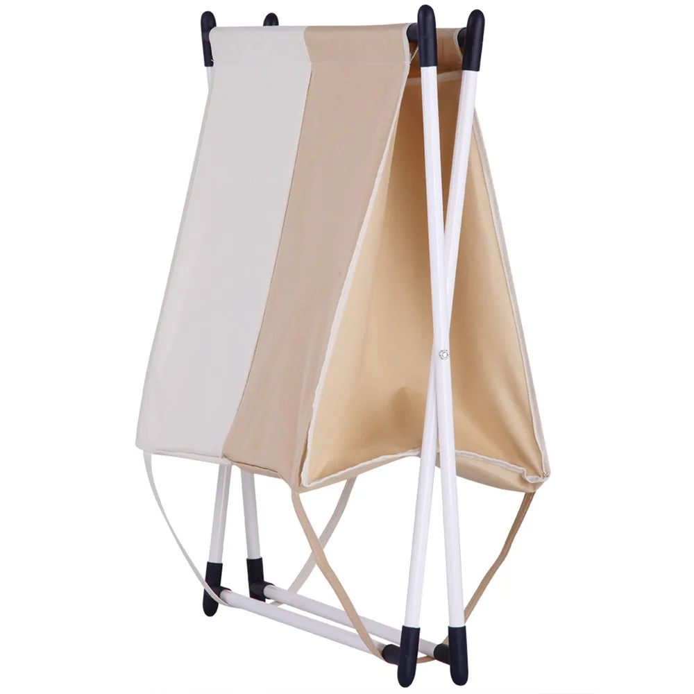 Finether Storage Organization Folding LAUDRY HAMPER X-Frame Laundry Sorter Hamper Stand 2-Compartment Detachable Bag for Clothes11
