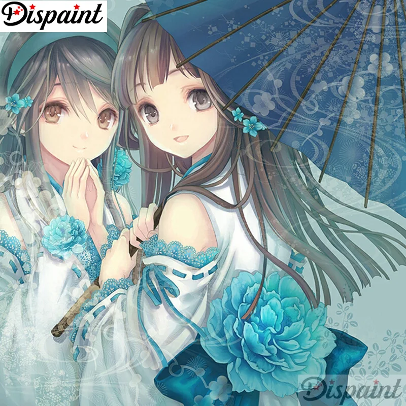 

Dispaint Full Square/Round Drill 5D DIY Diamond Painting "Cartoon girl" 3D Embroidery Cross Stitch 5D Home Decor A12874