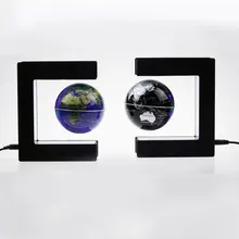 Рождество украшения подарки плавающей мир Глобусы Магнитный Индуктивный Освещение Анти тяжести Циклический мира Географические карты Глобусы