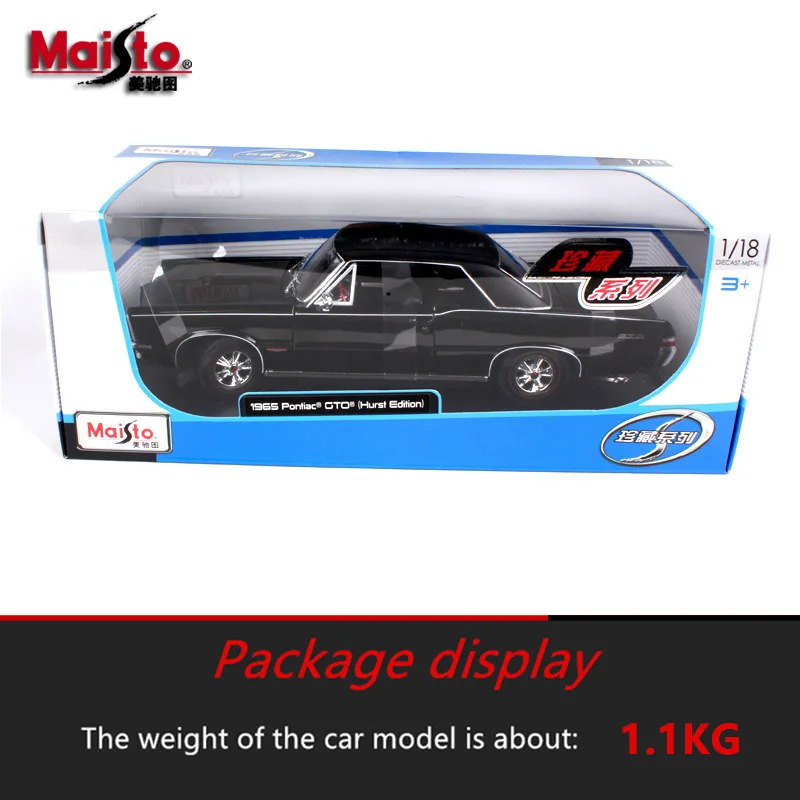 Maisto 1:18 1965 Pontiac GTO Muscle Car классический автомобиль сплав Ретро модель автомобиля