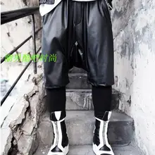 27-44 Новинка мужская одежда мода GD dj стилист волос PU поддельные два комплекта брюки шаровары плюс размер певицы костюмы