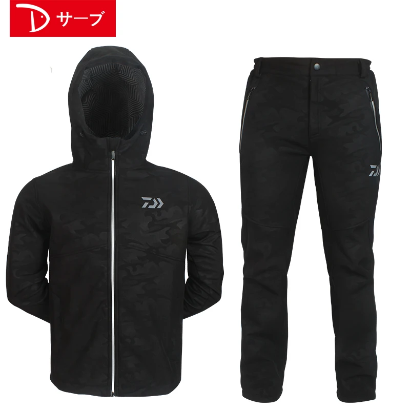 

2017 DAIWA New Fishing Autumn And Winter Clothes Coat Suit Plus Velvet Keep Warm Outdoors Waterproof Jacket Suit