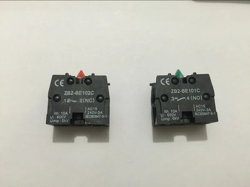 10pcs ZB2 BE101C NO ZB2 BE102C NC Contact Block Replaces 10A 400V-in ...