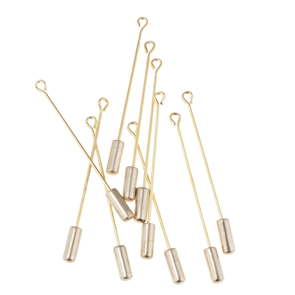 MagiDeal 20pcs Stainless Steel Long Needle Stick DIY Scarf Collar Lapel Pin Findings