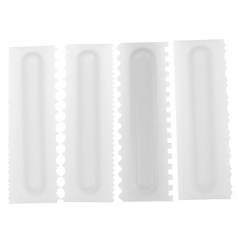 4Styles Cake Decorating Comb Icing Smoother Cake Scraper Pastry Baking Tools for Cake Tool