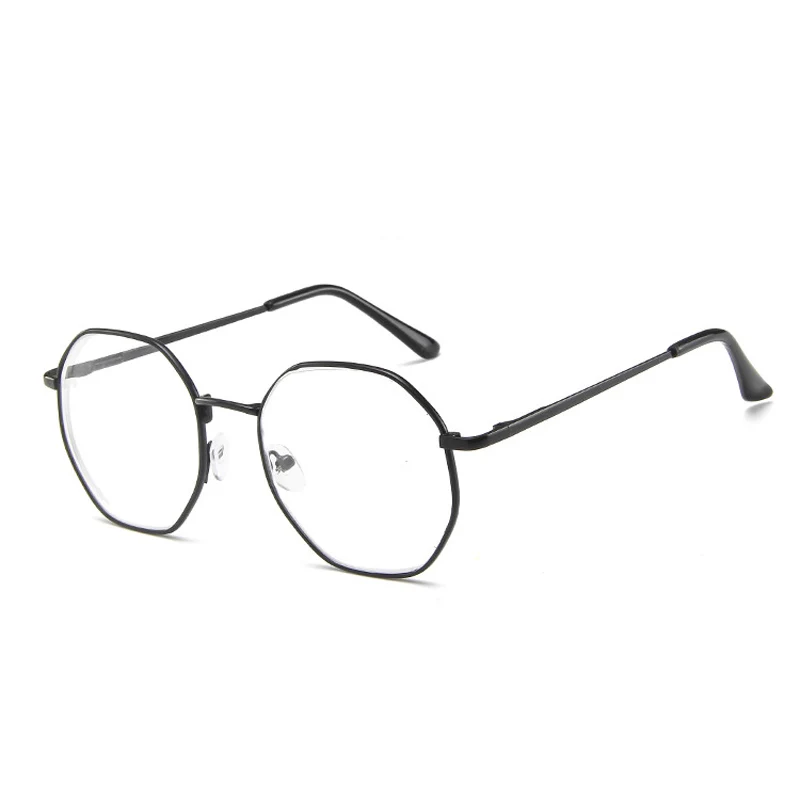 GLAUSA Ретро полигоновые металлические очки для близорукости Брендовые женские и мужские прозрачные близорукие очки с градусом от-1,0 до-4,0
