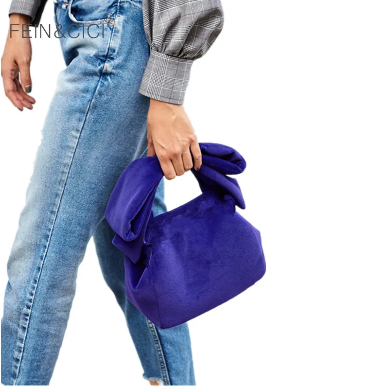 

Space Cotton Handbag Purse Wedding Totes Women Clutches Cocktail Party Bowknot Korean Style Black Vintage Chic RIBBON bag 2019
