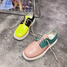 Женская кожаная обувь на платформе высокого качества, модная обувь на шнуровке в британском стиле, модная обувь на платформе