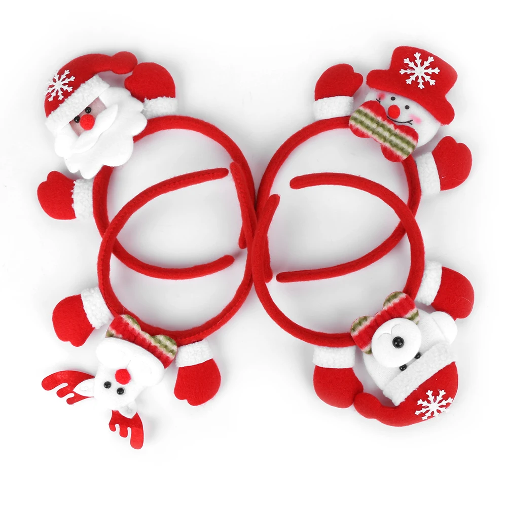 

Christmas Santa Snowman Pattern LED Light Head Hoop Luminous Xmas Hair Band Novelty Lovely Headband Costume Party Festival Gift