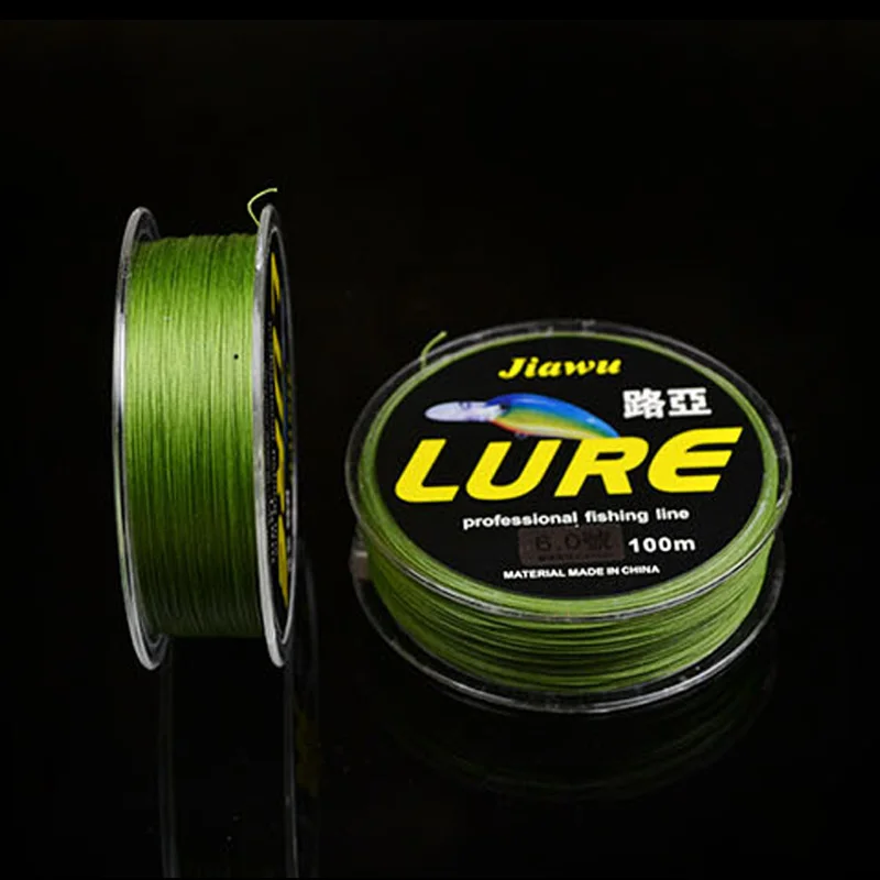 100m/Spool 8 Strand 100 PE Fishing Line Army Green Color Multifilament 4 Braided Line High