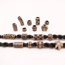 10 шт./упак. красный Медь отличаются друг от друга 8 видов стилей, подвязанные лентой, с объемной волной, дредлоки, для увеличения объема, бусины кольца трубки Головные уборы украшения для Для мужчин Для женщин