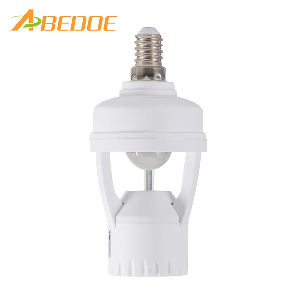 

New 360 Degrees B22/E14 Plug Socket Switch Base Light Lamp PIR Induction Motion Sensor IR infrared Human Led Bulb Holder