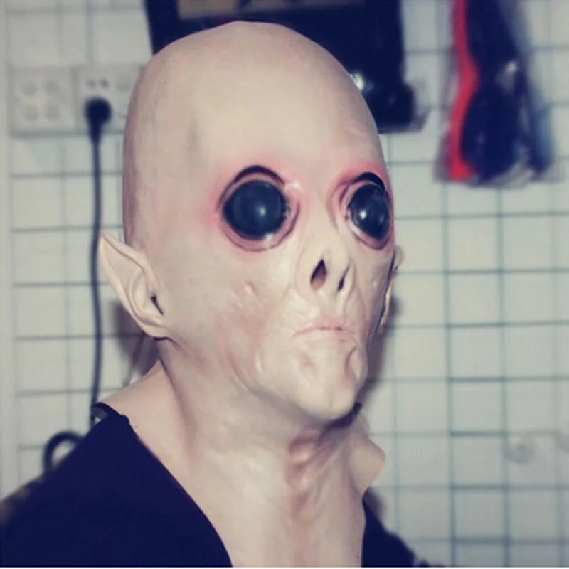 Инопланетянин НЛО Экстра наземные вечерние ET Horror резиновые латексные полные маски для Костюмированная вечеринка Косплей страшная силиконовая маска для лица