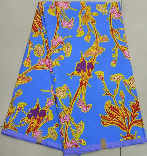 Африканская ткань с mossaic золото tissus воск Анкара ткани для платья Африканский Воск принты ткани 6 ярдов хлопок ткань DF-M1 - Цвет: 10