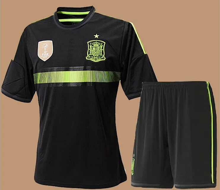 new 2015 fashion Spain World Cup team jersey male football team away